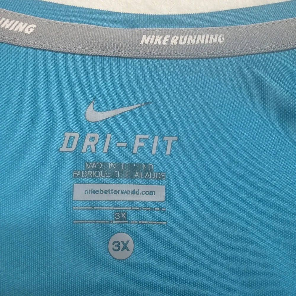 Nike Dri-FIT Running Shirt Men's‎ 3XL Blue Athletic Performance Workout Tee